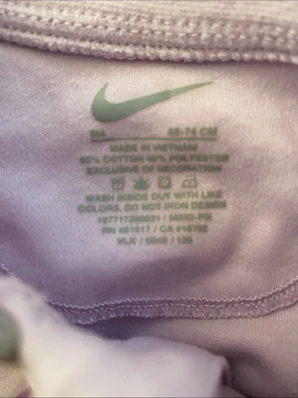 Nike Kids Footed One-Piece Pajamas in Lavender and Black